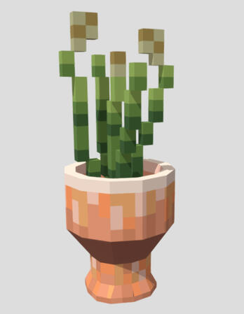 Potted plant. BlockBench entity.